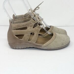 Naot Kata Women's Fan Leather Lace Up Ankle Gladiator Sandal Shoes US 10 EU 41